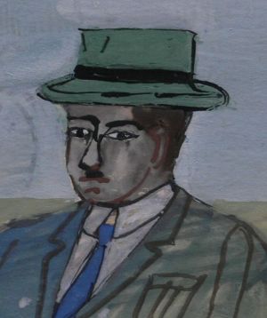 Nikifor. Autoportret w zielonym kapeluszu